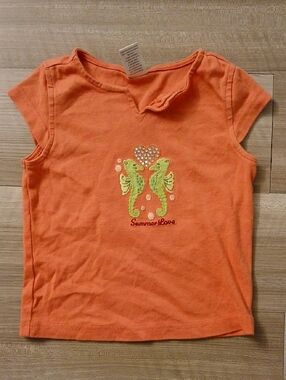 Gymboree Coral Reef Summer Love Seahorse Tee Vintage Size 3 (J)